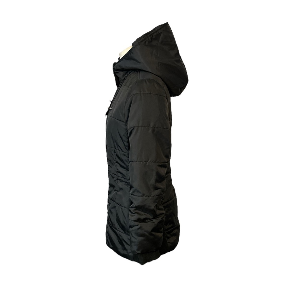 Y2K Converse One Star Women’s‎ Black Hooded Jacket Puffer Coat size Small (D67) - Picture 3 of 15